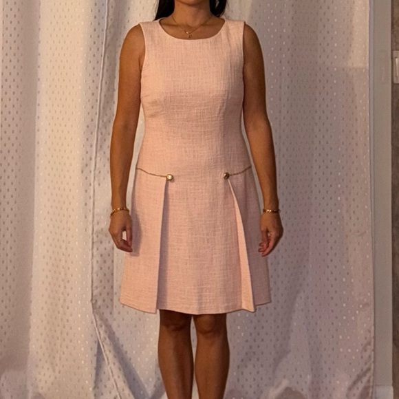 Karl Lagerfeld Pink Tweed Dress - Picture 1 of 5